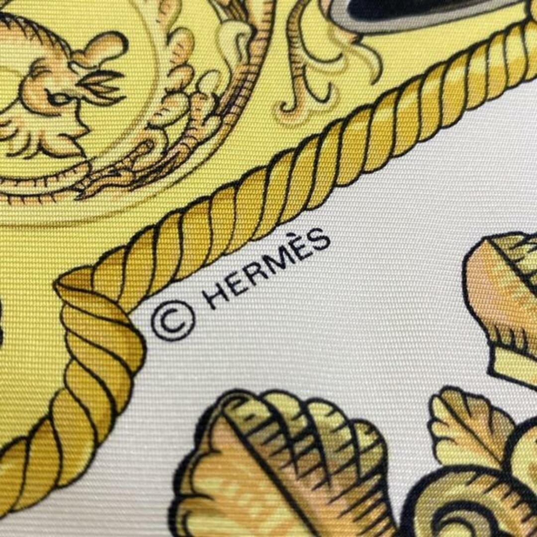 HERMES Carre 90 Yellow VDOVICVS MAGNVS Silk 100% from JAPAN