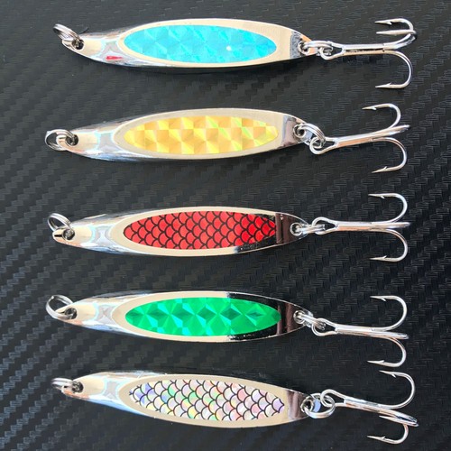 5x Metal Slice 21g Fishing Lures Micro Jig Bait Slugs Tackle Salmon Tailor Jigs - Picture 3 of 5