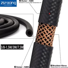 3/8” Nitrile Rubber (NBR) EFI Fuel Injection Line Hose Flexible braided Gas Line