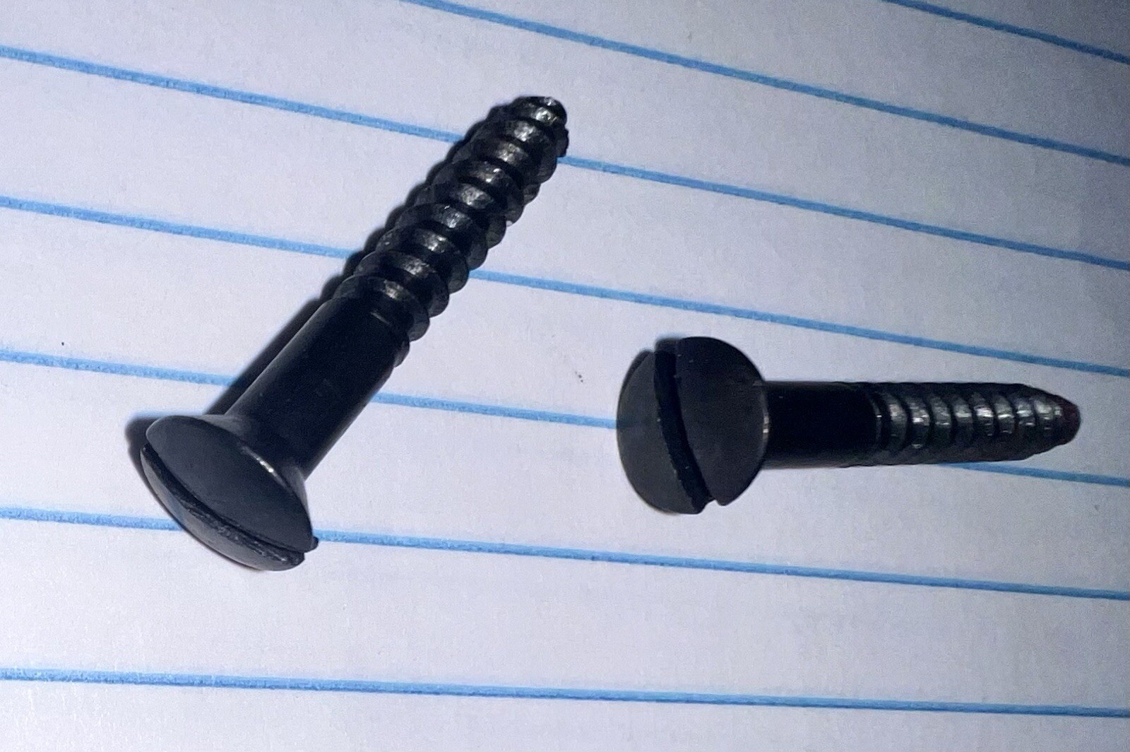 Buttplate Screws - Blue Slotted Head     (#Z-1096)