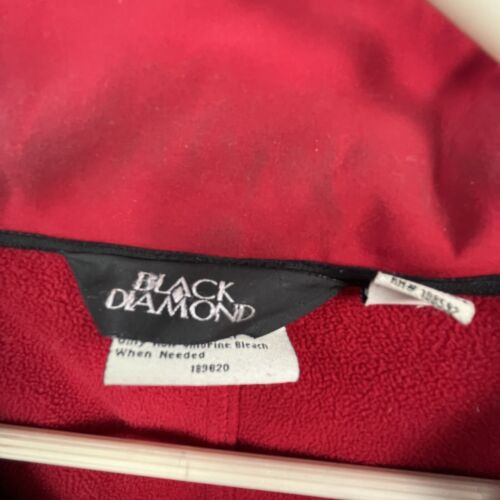 Black Diamond Softshell Jacket Coat Red w/Black Accents Fleece Lined men’s 2XL - Picture 3 of 13