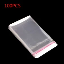 100Pcs Plastic Clear Treat Gift Bags Self-Adhesive Sealing Plastic Bags in Bulk