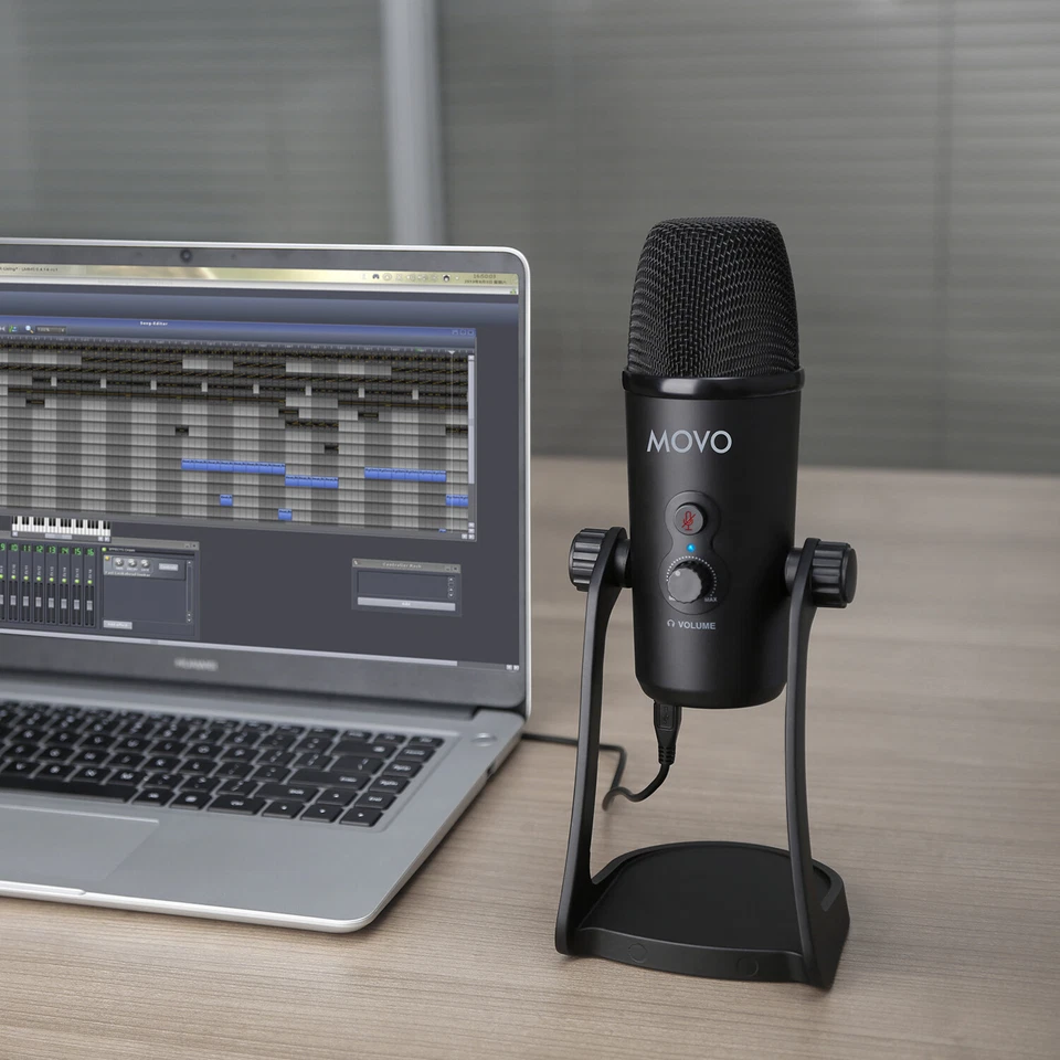 Movo UM700 Desktop USB Microphone for Computer with Stand & Four Pickup Patterns - Image 3 of 4