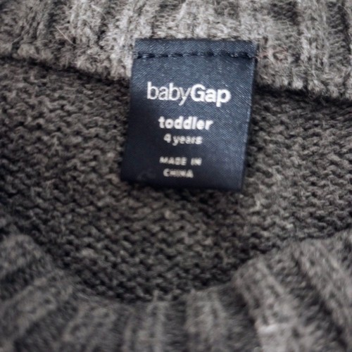 Baby GAP Gray Knit Sweater sz 4 Years Boys - Picture 3 of 4