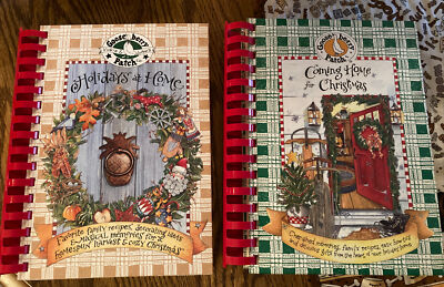 Lot Of 2 Gooseberry Patch Spiral Bound Cookbook Coming Home Christmas Holidays