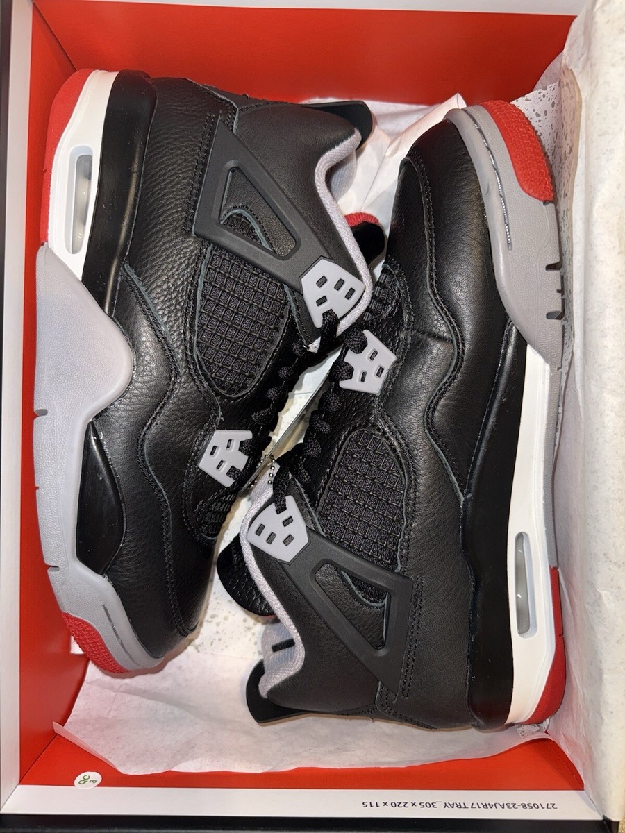 NIKE AIR JORDAN 4 BRED REIMAGINED GS SIZE 6.5Y *FQ8213-006