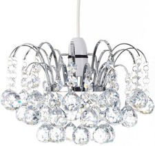Image of MODERN CEILING PENDANT LIGHT LAMP SHADE CHANDELIER ACRYLIC & CRYSTAL DROP SHADES