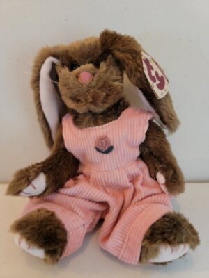 Ty Attic Treasures-Rose The Rabbit-Charming Face &Jointed Body 8'' WT