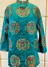 1940s Marshall Field & Company Exotic Asian Loungewear Jacket