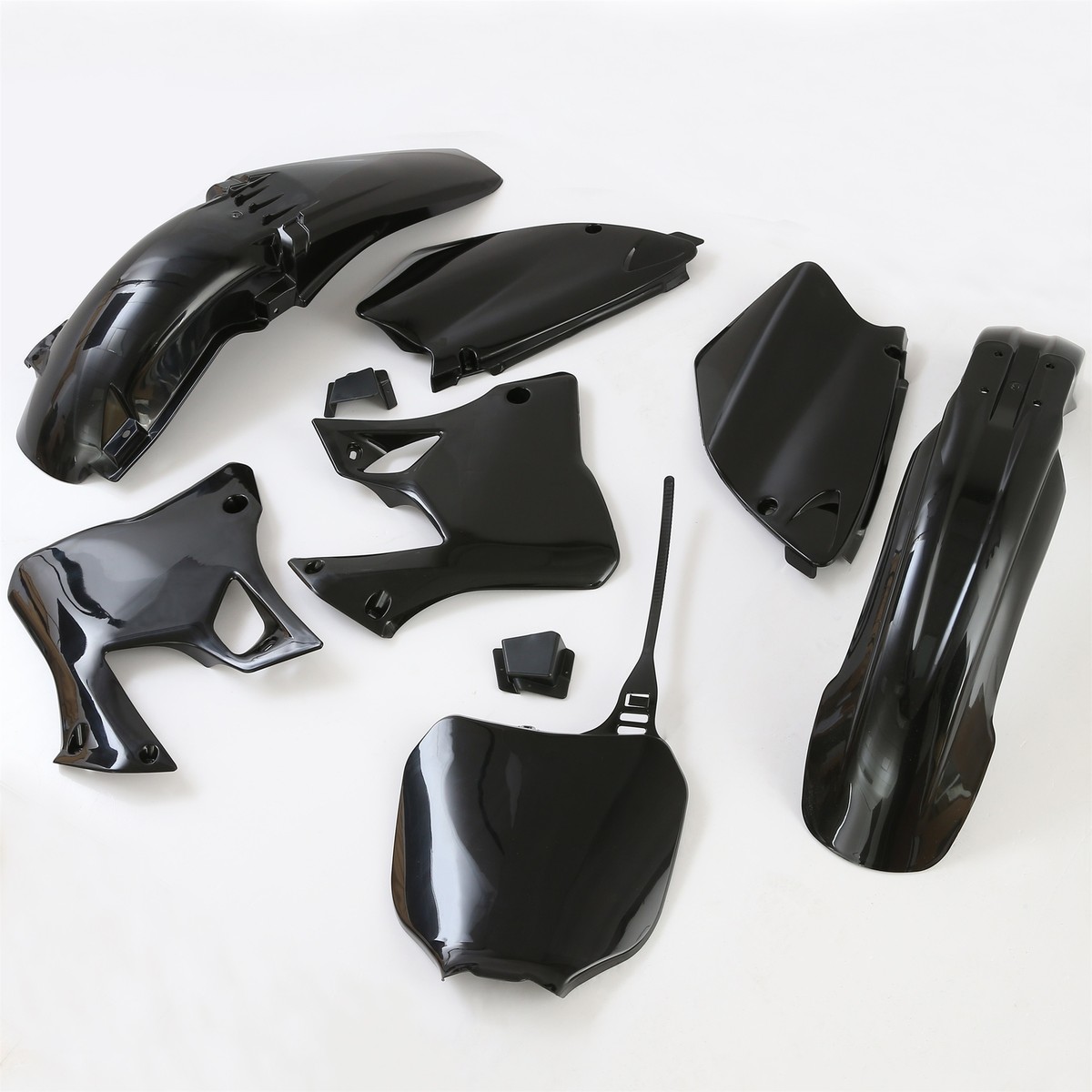 yamay0chan.1023出品 Fairing Plastics Kit Black For Yamaha YZ250 YZ125 1996 1997 1998