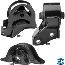 Front, Left & Rear Engine Motor Mounts 3Pcs Set for 92-93 Acura Integra 1.8L MT