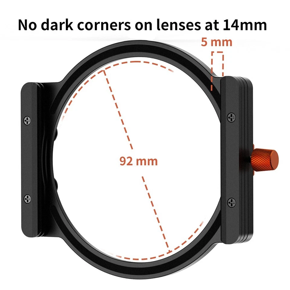 K&F Metal Square Lens Filter Holder 100mm + Lens Filter Adapter Rings 49mm-82mm - Image 4 of 4