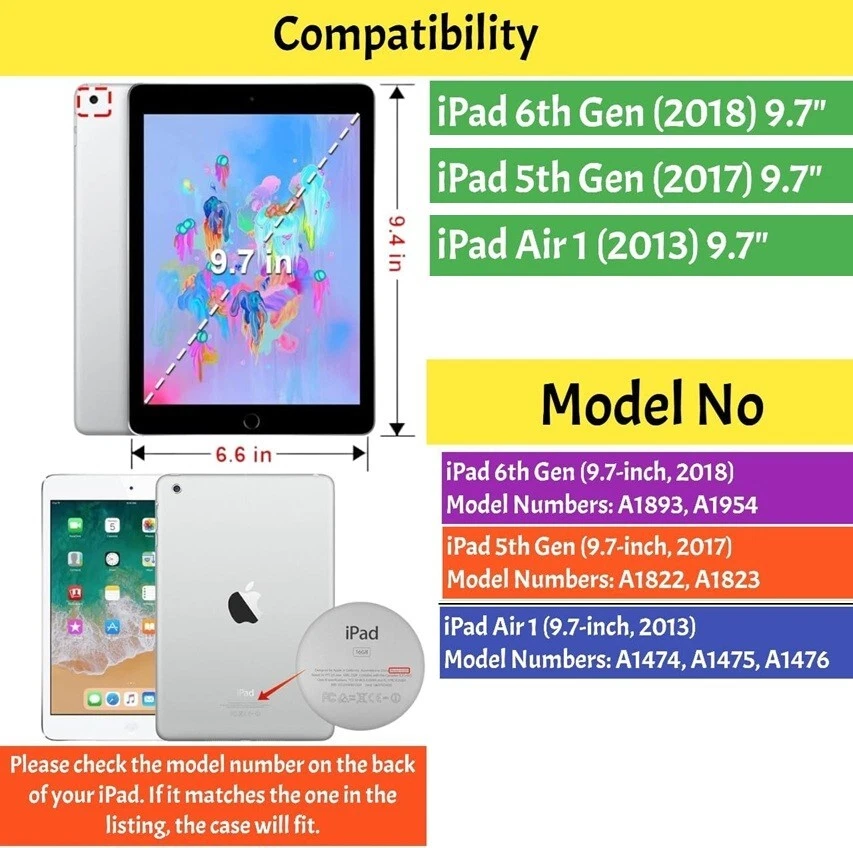 ZAGG iPad 6th/5th/Air 1 Gen Generation (9.7-inch) Case Bluetooth Keyboard Cover - Image 3 of 4