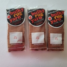 Red Heart Bulky Rug Yarn Spice 616 Coats  Clark Lot of 3