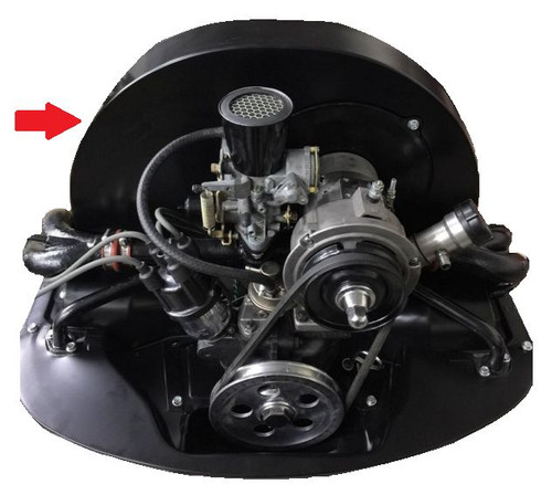EMPI VW 36HP Style Fan Shroud w/o Ducts, Black - Picture 3 of 3
