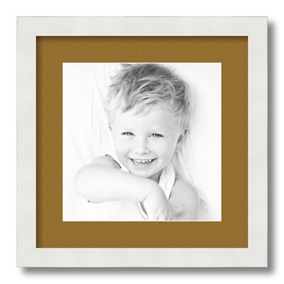 ArtToFrames Matted 14x14 White Picture Frame with 2'' Mat, 10x10 Opening 3966