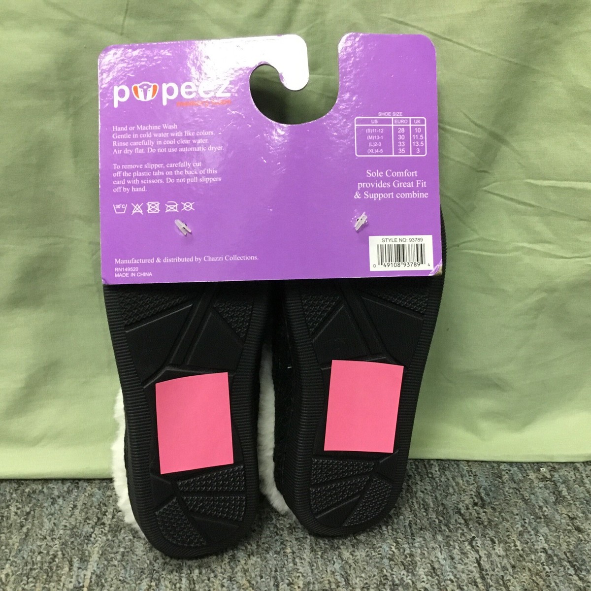スタイル様 New Girls Popeez Clog Style Cable Knit Lined Slippers Size Small