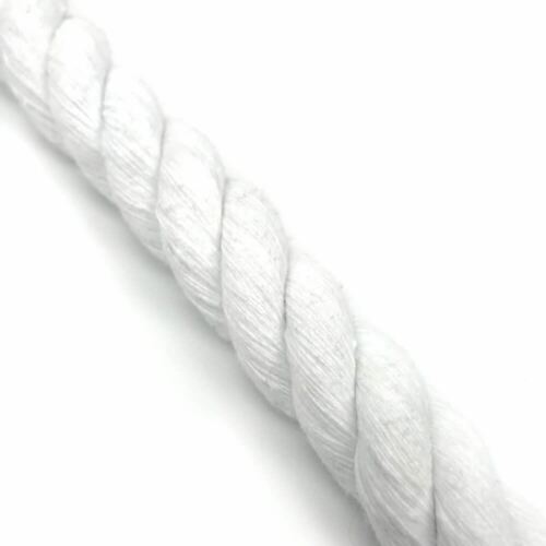 18mm Natural Optic White Cotton Rope x 60 Metres 3 Strand Cord Cotton Rope