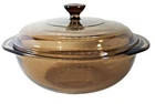 Pyrex Corning Smoke/Amber Casserole 1.5 L Dish With Lid Good Condition