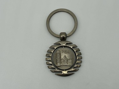 Schlüsselanhänger Pisa Italien Souvenir drehbar Metall Leaning Tower Italy Map
