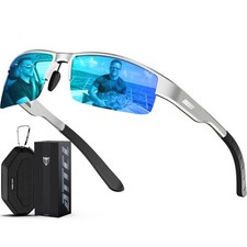 Polarized Sunglasses Men Al-Mg Metal Fishing Driving UV400 Ultralight