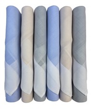 Caruso Italy Men's Formal Italia 100 Pure Cotton Handkerchief Light Dark Color
