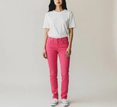 Pantalon ARMANI JEANS V5J28 Femme W25 Skinny Fit Zip Fly Rose - Photo 1/4