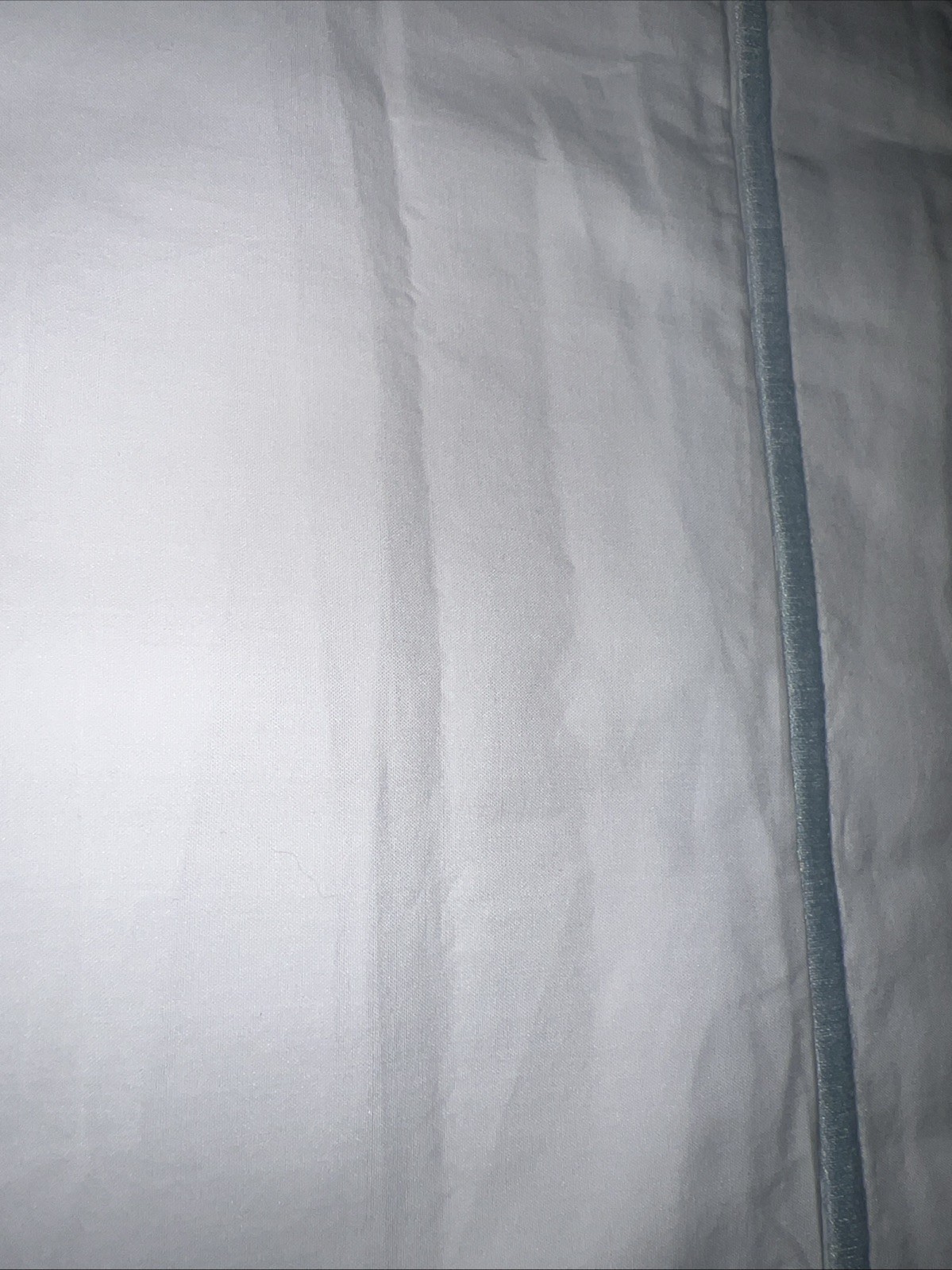 Matouk Queen Duvet Cover Bergamo Egyptian Cotton Percale 500 tc White Aqua