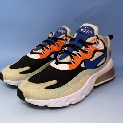 Nike Air Max 270 React Shoes Womens Sz 8.5 White Blue Athletic Trainers Sneakers