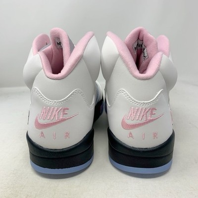 Air Jordan 5 'Soft Pink' Reflective White Sneakers, Size 10.5 BNIB