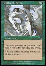 Spidersilk Armor -Foil Heavy Play MTG Mercadian Masques