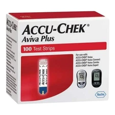 Accu-Chek Aviva Plus 100 Diabetic Glucose Test Strips SEALED, FRESH EXP: 01/2027