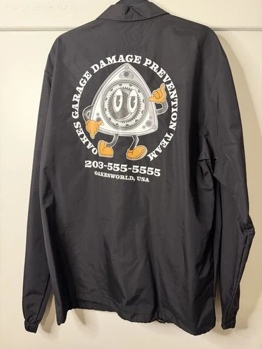 Jimmy Oakes Garage Damage Prevention Team Coach Jacket Black 2XL video thumbnail