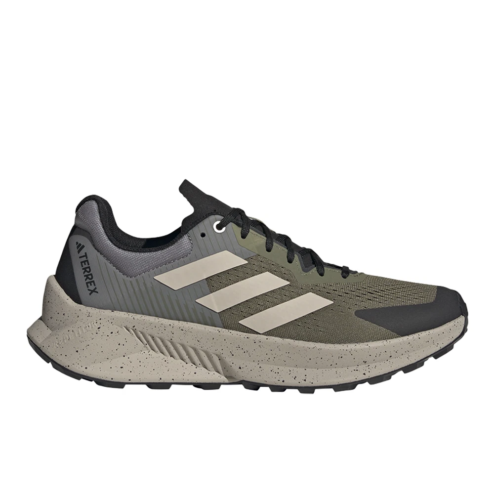 adidas Terrex Soulstride Flow Trail Running Mens Beige, Green, Grey Sneakers At
