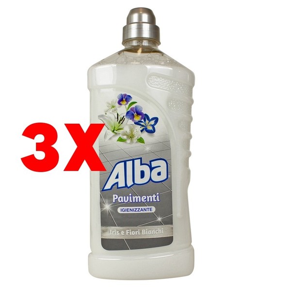 3 X Alba Pavimenti Iris & Fiori Bianchi Igienizzante 1 L-image