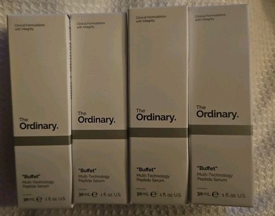 4 Tubes The Ordinary Buffet Multi Tech Peptide Wrinkle Serum Fragrance Free 1 oz