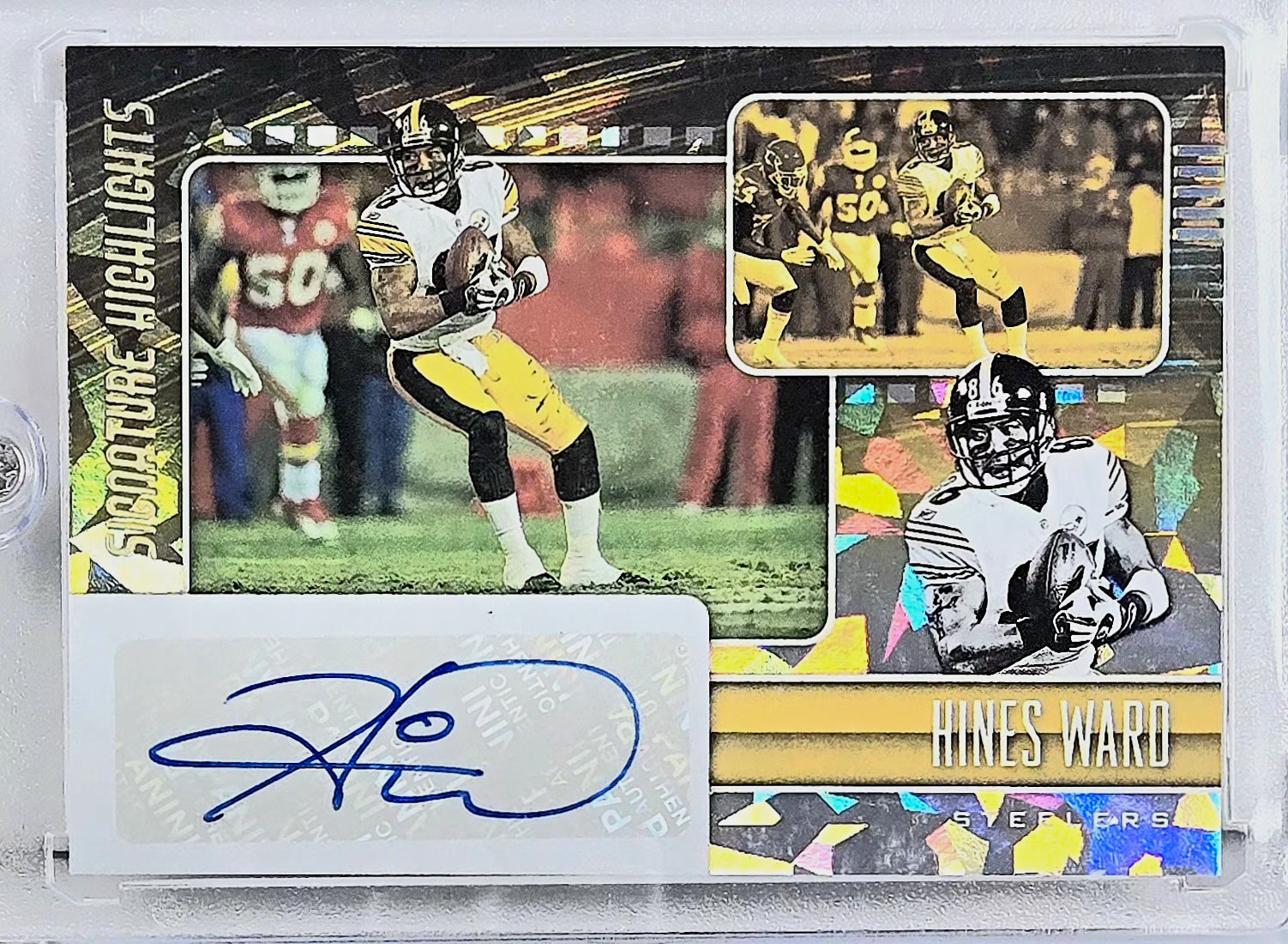 PANINI 2021 PANINI HINES WARD SIGNATURE HIGHLIGHTS SH7 STEELERS AUTO