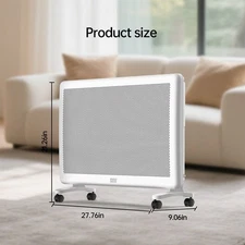 1500W Convection Panel Space Heater – Portable & Wall-Mounted with Thermostat