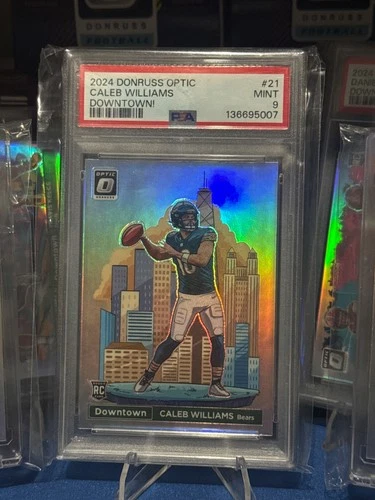2024 Optic Downtown! Caleb Williams #21 (RC) PSA 9 SSP Case Hit