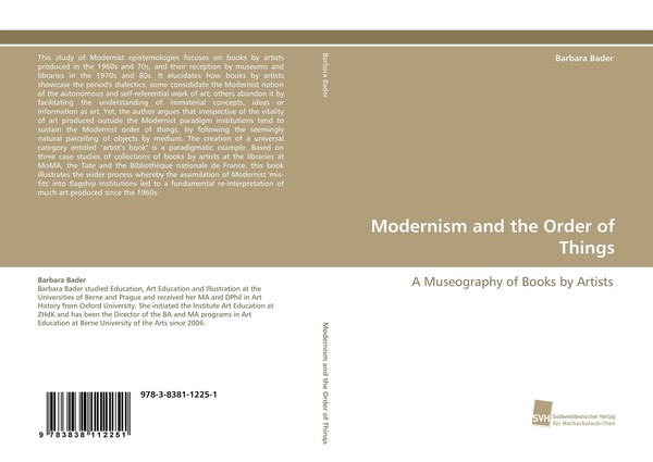 Modernism And The Order Of Things Barbara Bader-image