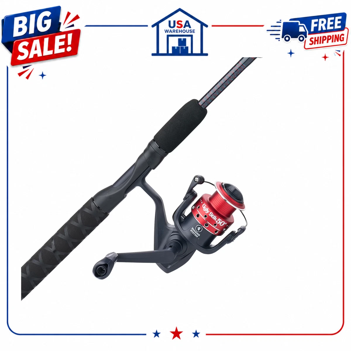 all star baitcasting fishing rods All Star ASNano ASN3C815 Casting Fishing Rod 6'-9" Mod- Medium 8-14 Line