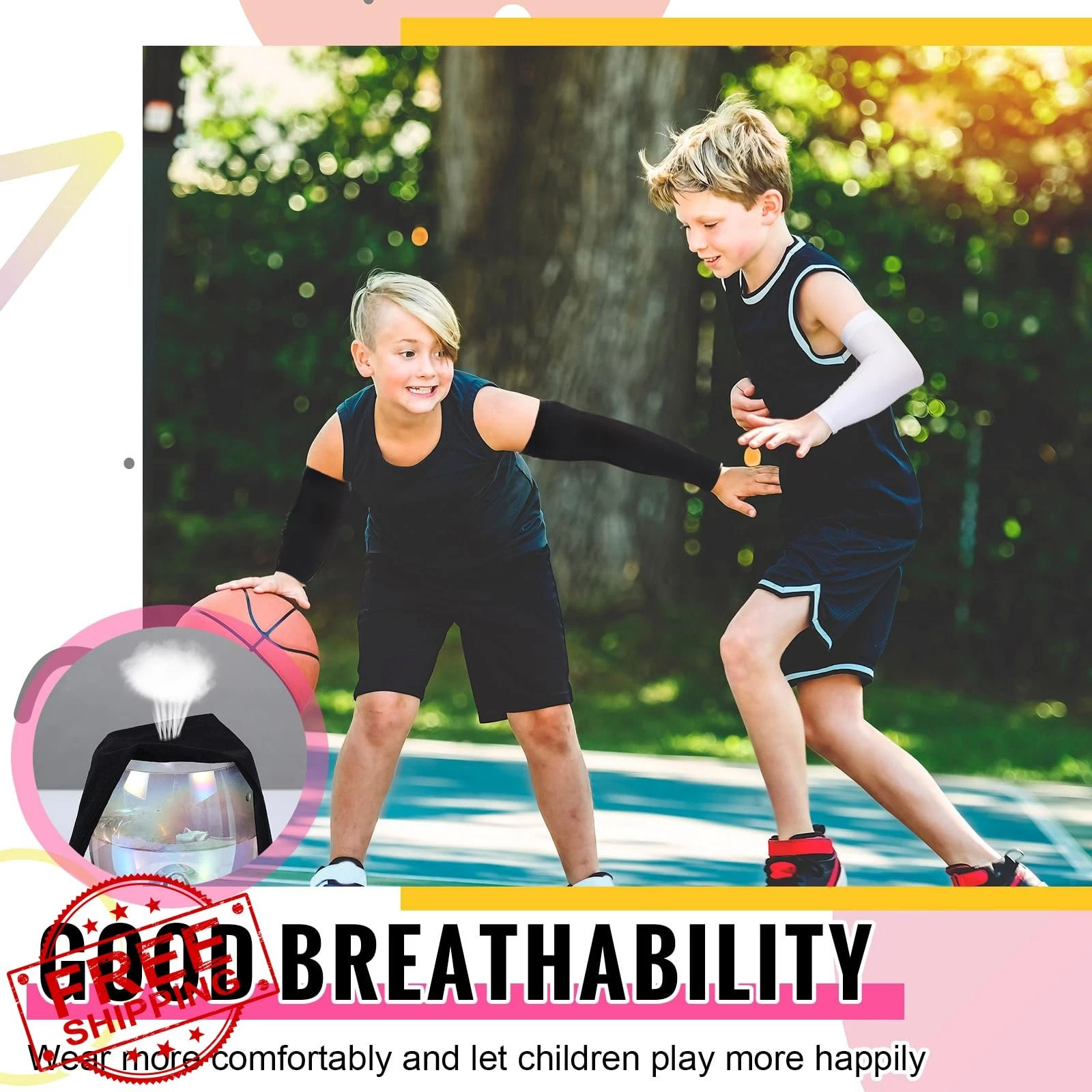 Shyyween Kids Cooling Arm Sleeves for Sports, Volleyball, Baseball
Opens in a new window or tab