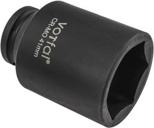 Stecknuss 27 Mm, 1/2 Zoll Antrieb – Aus Chrom-Moly-Stahl, 6-kant, Schwarz Phosphatiert, Für Hohes Drehmoment