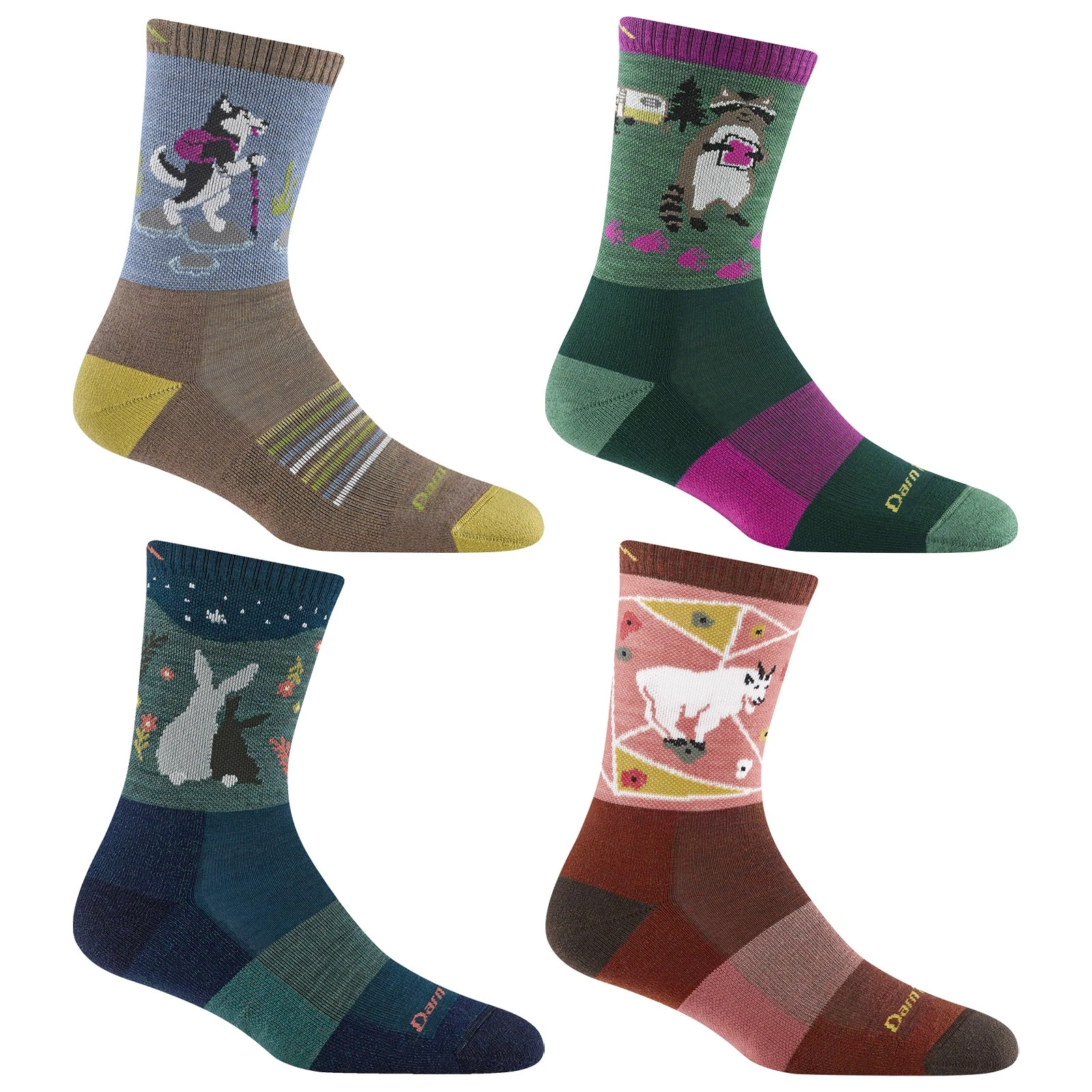 Darn Tough - Ladies Merino Wool Animal Patterned Hiking Boot Socks