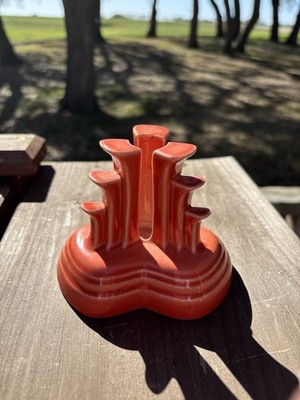 One Fiesta Fiestaware Persimmon Tripod Pyramid Candle Stick Holder