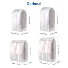 1-Clothes Garment Dust Cover Storage Protector Dress Wardrobe Coat Hanger Bag