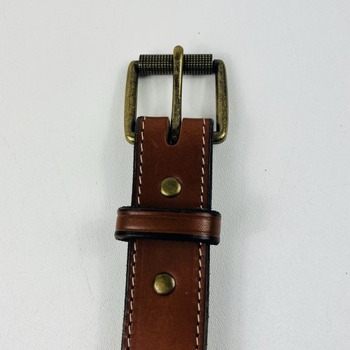 Hank’s Belts The Oakley Large Full Grain Leather Brown 1.5” Wide USA - Picture 12 of 16