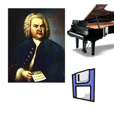 J.S.Bach Classical Solo Piano Collection for Yamaha Disklavier on 3 Floppy Disks