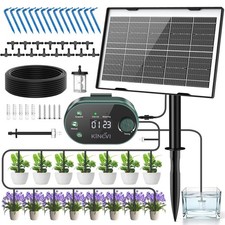Solar Irrigation System, 3W Auto Watering Kit for 15 Pots, 22 Timer Modes
