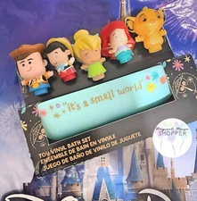 NEW Disney Parks "It's A Small World" Boat Toy Vinyl Bath Set Ariel Tinker Woody